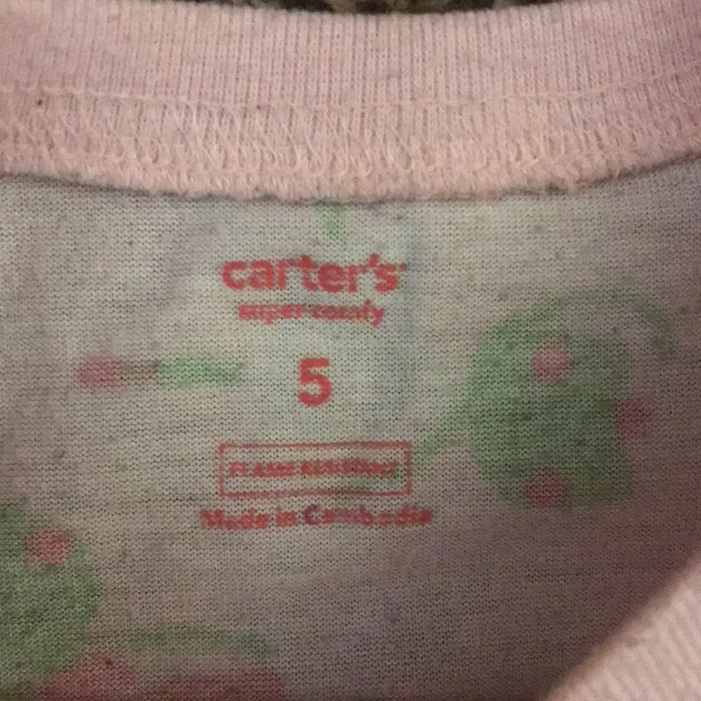 Carter’s Long Sleeve Pink Pajama Top/Shirt with Dancing Frogs